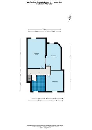 Plattegrond - Van Tuyll van Serooskerkenweg 121, 1076 JJ Amsterdam - Van Tuyll van Serooskerkenweg 121 - Amsterdam - Souterrain - Alternatief.jpg